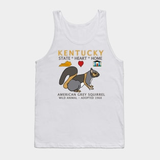 Kentucky - American Grey Squirrel - State, Heart, Home - State Symbols Tank Top